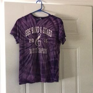 GHS Band purple tie dye shirt